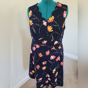 NWT Scallop neckline fit and flare dress